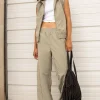 NYLON PARACHUTE WIDE LEG PANT