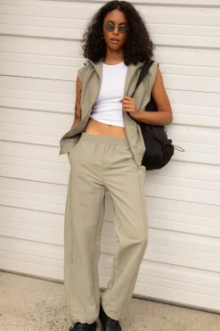 NYLON PARACHUTE WIDE LEG PANT
