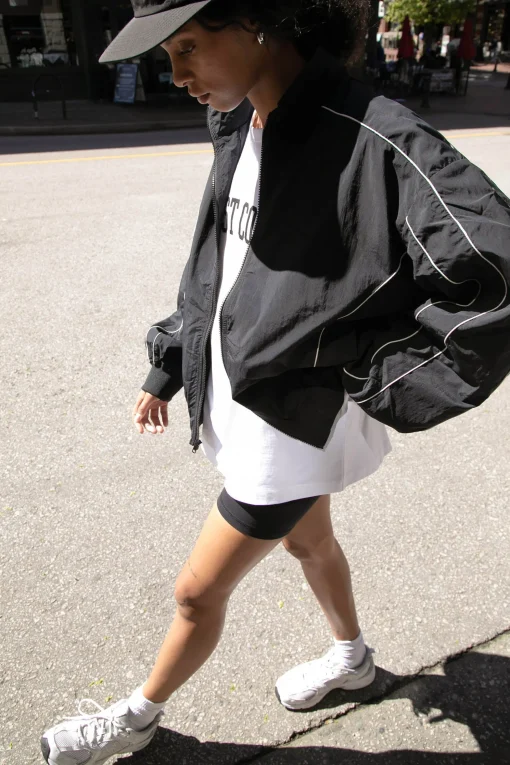 NYLON TRACK ZIP-UP JACKET