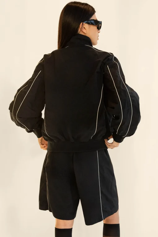 NYLON TRACK ZIP-UP JACKET