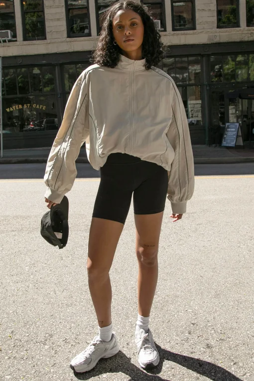 NYLON TRACK ZIP-UP JACKET