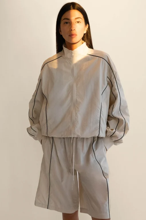 NYLON TRACK ZIP-UP JACKET