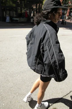 NYLON TRACK ZIP-UP JACKET