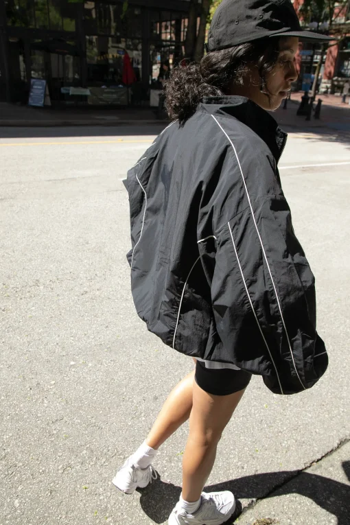 NYLON TRACK ZIP-UP JACKET