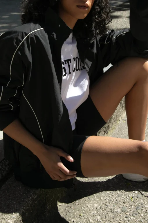 NYLON TRACK ZIP-UP JACKET