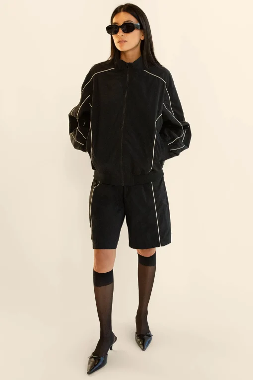 NYLON TRACK ZIP-UP JACKET