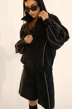 NYLON TRACK ZIP-UP JACKET