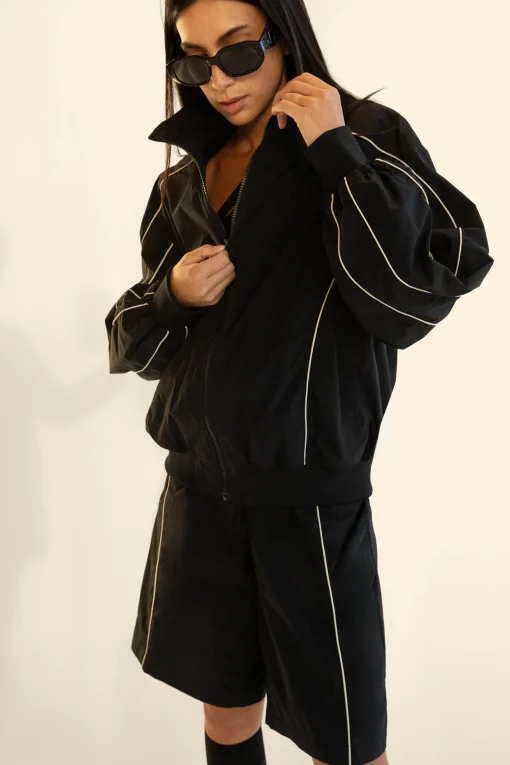 NYLON TRACK ZIP-UP JACKET