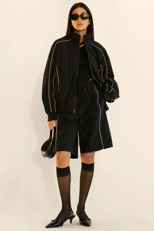 NYLON TRACK ZIP-UP JACKET