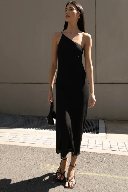 ONE SHOULDER MIDI DRESS