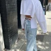 OPEN BACK SHIRT WITH TIES