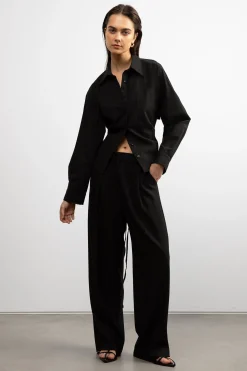 OPEN BACK SHIRT WITH TIES