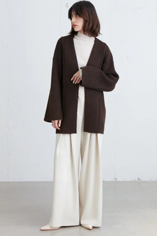 OPEN FRONT CARDIGAN