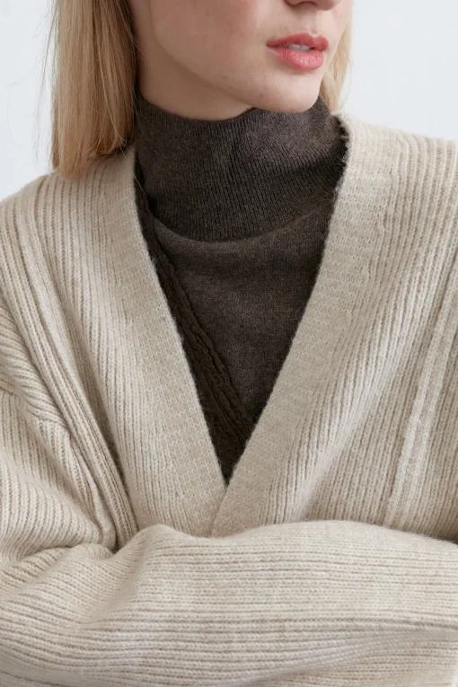 OPEN FRONT CARDIGAN