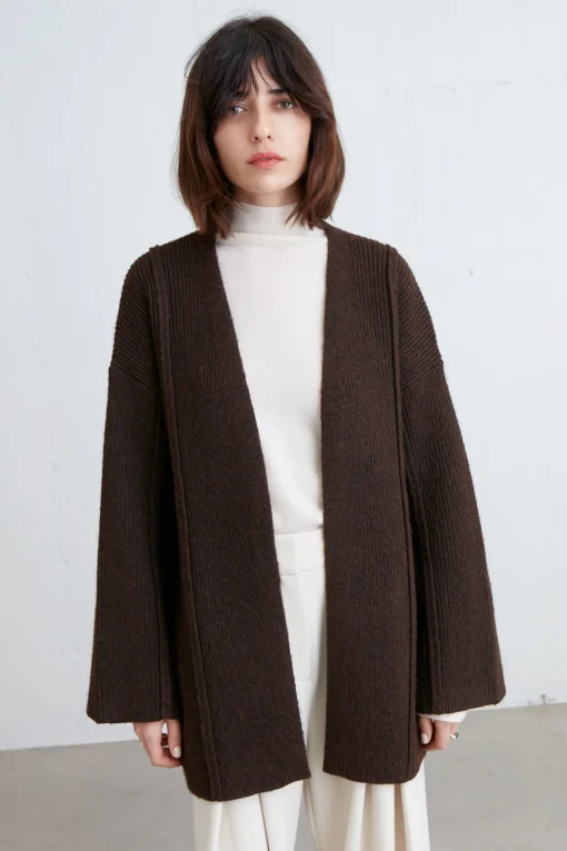 OPEN FRONT CARDIGAN