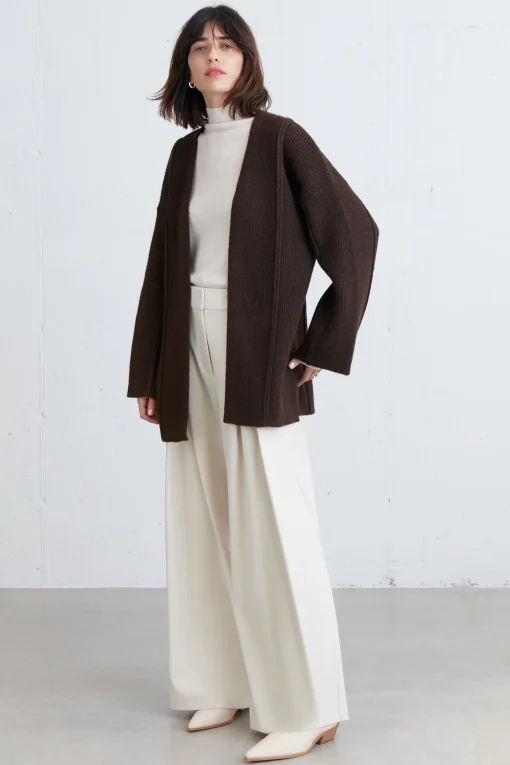 OPEN FRONT CARDIGAN
