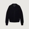 OPEN KNIT BUTTON UP COLLARED CARDIGAN