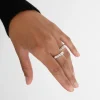 ORGANIC SHAPED RING WITH ZIRCONIA