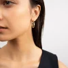 OVAL HOOP EARRING