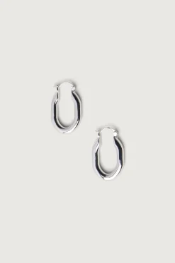 OVAL HOOP EARRING