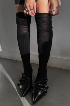 OVER THE KNEE MIXED PATTERN SOCKS