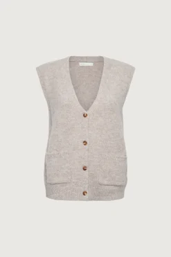 OVERSIZED BUTTON FRONT SWEATER VEST