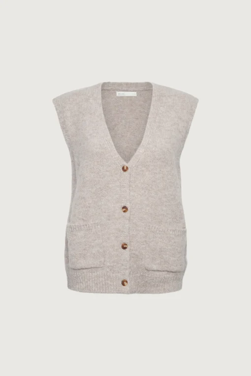 OVERSIZED BUTTON FRONT SWEATER VEST