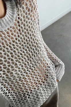 OVERSIZED CROCHET SWEATER