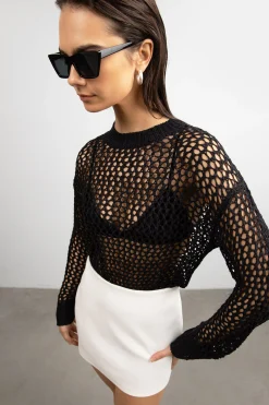 OVERSIZED CROCHET SWEATER
