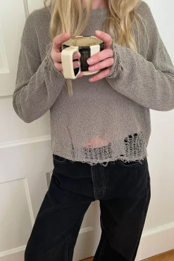 OVERSIZED DISTRESSED SWEATER