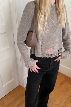 OVERSIZED DISTRESSED SWEATER