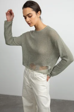 OVERSIZED DISTRESSED SWEATER
