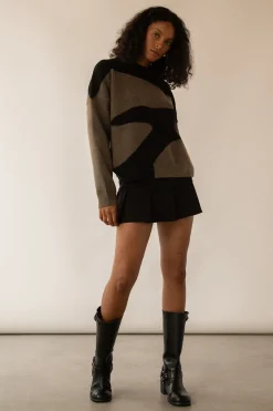 OVERSIZED INTARSIA SWEATER