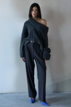 OVERSIZED SLOUCHY OFF THE SHOULDER SWEATER