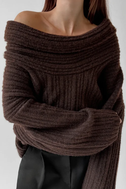 OVERSIZED SLOUCHY OFF THE SHOULDER SWEATER