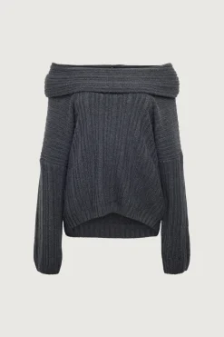 OVERSIZED SLOUCHY OFF THE SHOULDER SWEATER