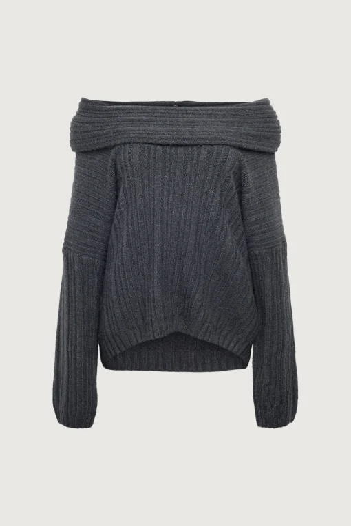 OVERSIZED SLOUCHY OFF THE SHOULDER SWEATER