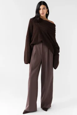 OVERSIZED SLOUCHY OFF THE SHOULDER SWEATER
