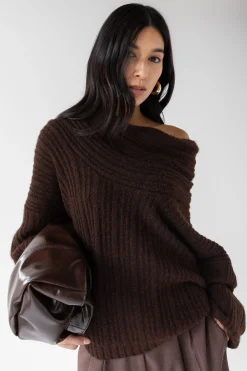 OVERSIZED SLOUCHY OFF THE SHOULDER SWEATER