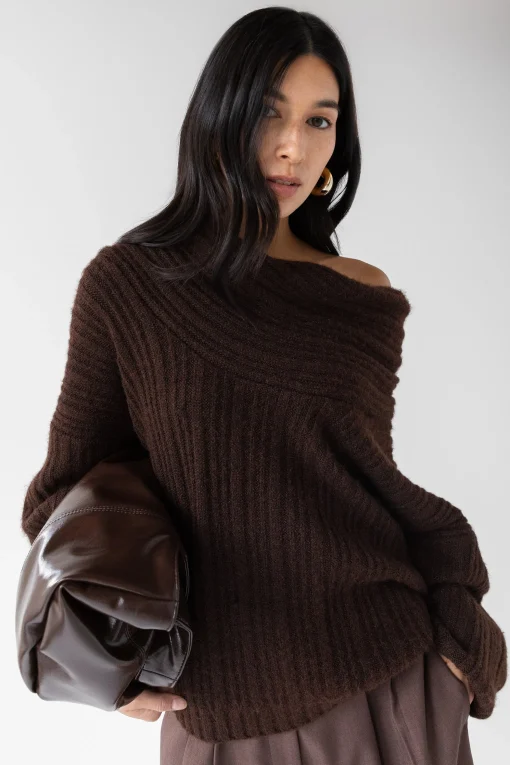 OVERSIZED SLOUCHY OFF THE SHOULDER SWEATER