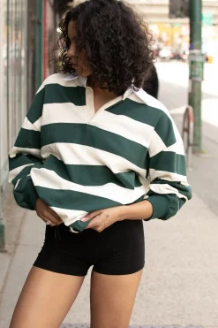 OVERSIZED STRIPED RUGBY SHIRT