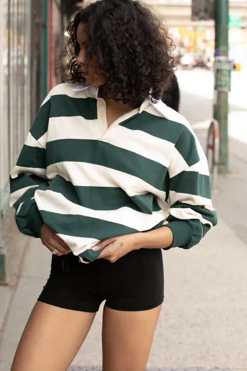 OVERSIZED STRIPED RUGBY SHIRT