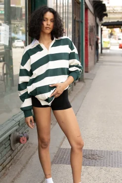 OVERSIZED STRIPED RUGBY SHIRT