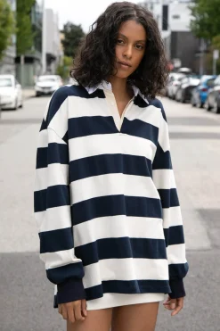 OVERSIZED STRIPED RUGBY SHIRT