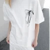 OVERSIZED T-SHIRT WITH BOW GRAPHIC