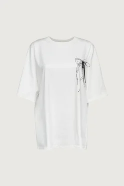 OVERSIZED T-SHIRT WITH BOW GRAPHIC