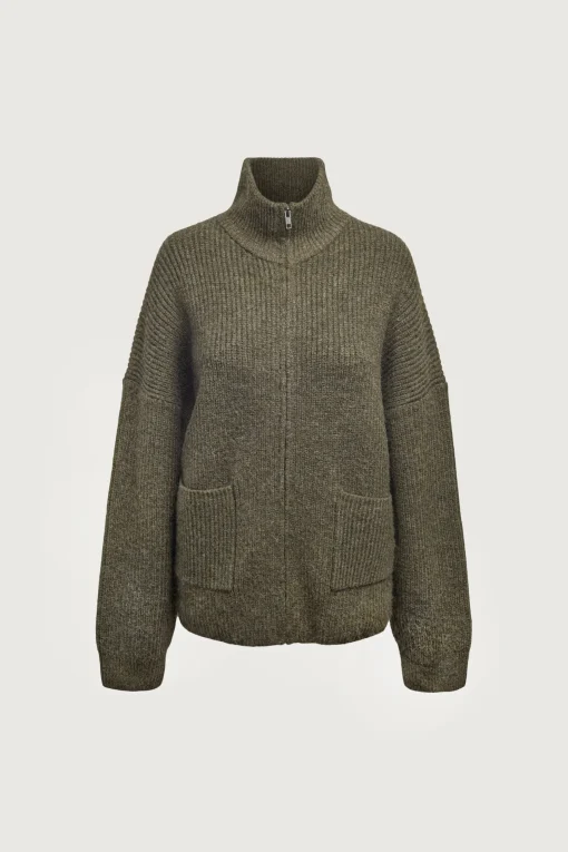 OVERSIZED ZIP-UP CARDIGAN