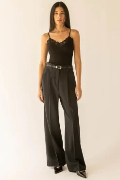 PADDED TANK WITH LACE DETAIL