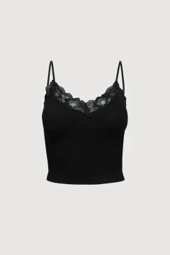 PADDED TANK WITH LACE DETAIL