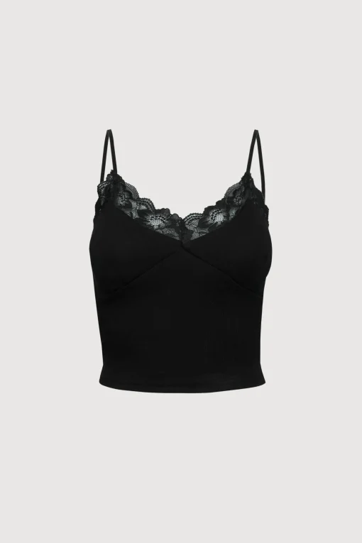 PADDED TANK WITH LACE DETAIL